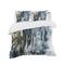 Designart 'White, grey and White Marble Acrylic' Mid-Century Modern Bedding Set - Duvet Cover & Shams